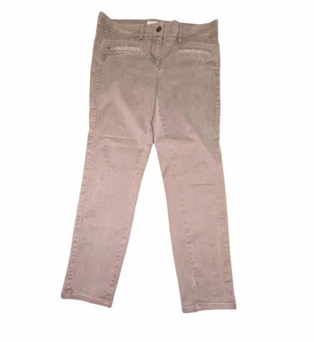 LOFT Brown Taupe Slim Ankle Pants Size 8 Marisa Office Business Casual